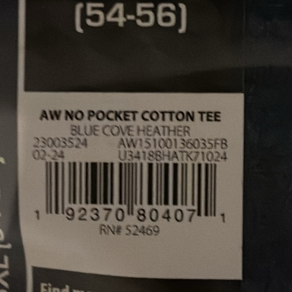Athletic Works Blue Cove Heather Short Sleeve Tee 3XL NWT - Picture 10 of 10